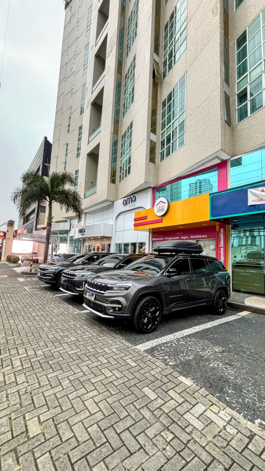 SUVs executivas em hotel